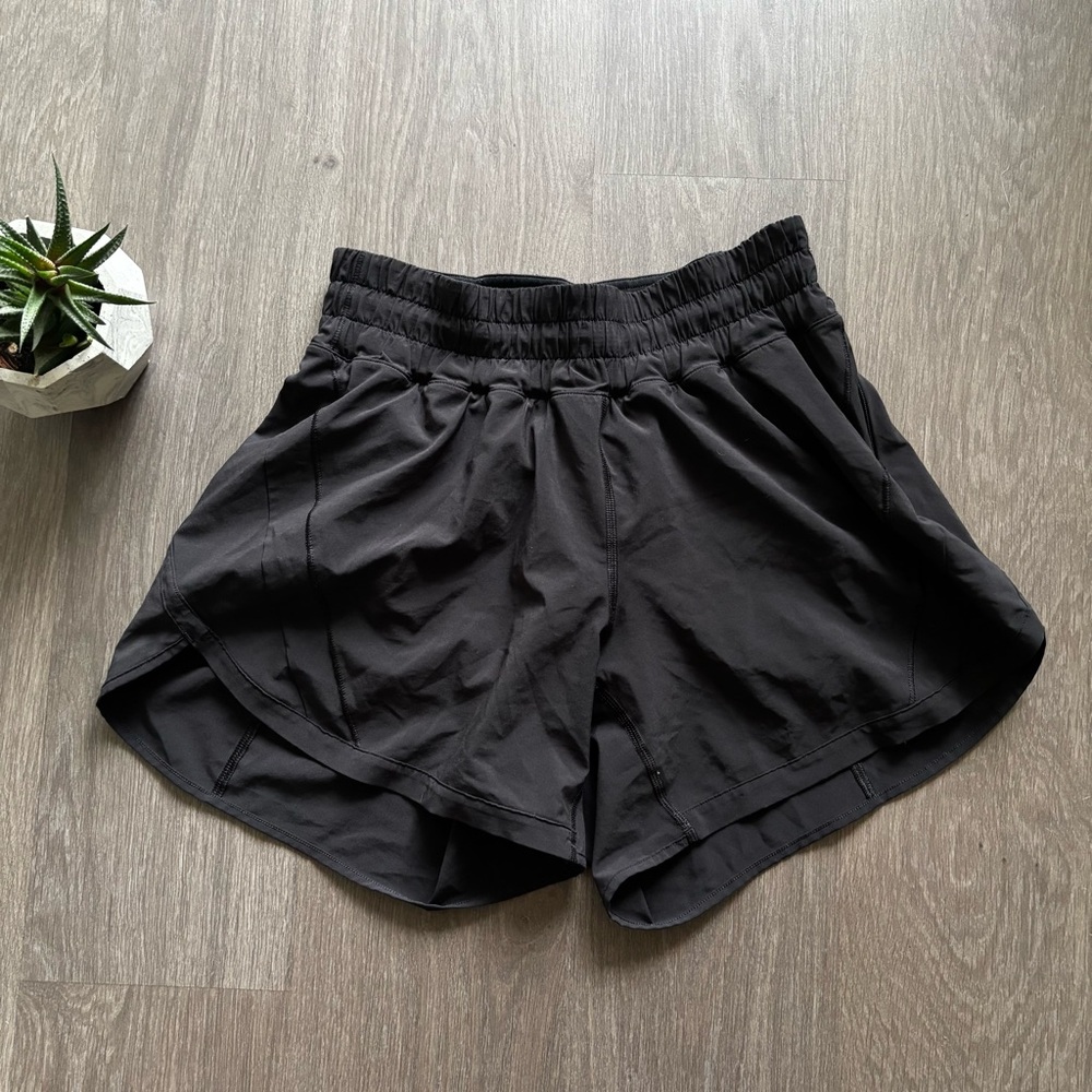 Lululemon High Waisted "Track That" Shorts - Black